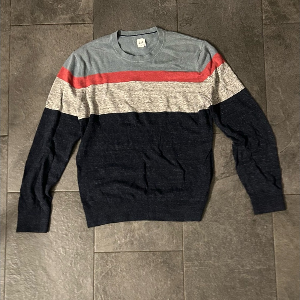 GAP Crewneck Sweater Blue and Gray Colorblock